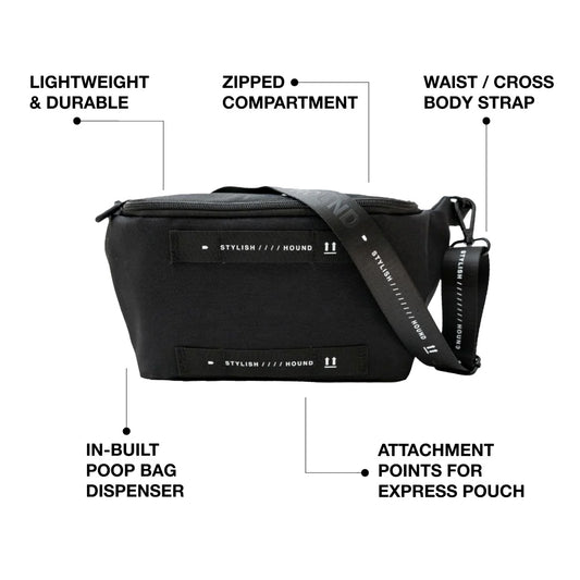 Black S.H Waist / Cross Body Bag