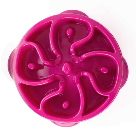 Pink Flower Slow Feeder Bowl