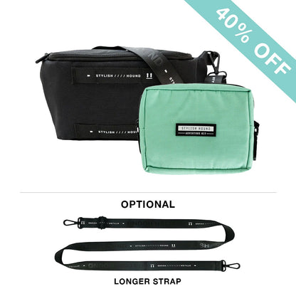 Black S.H Waist/Cross Body Bag + Express Pouch