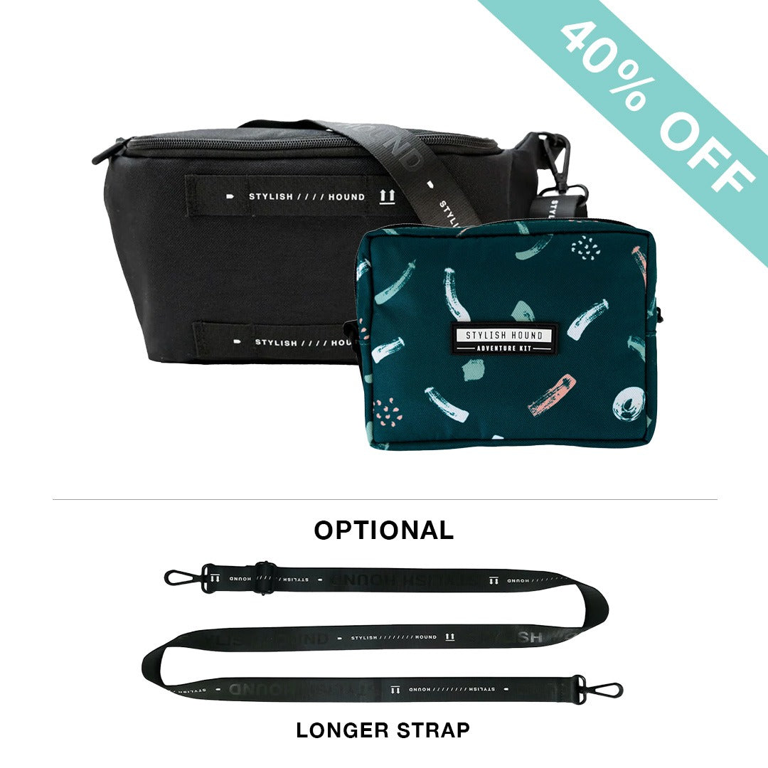 Black S.H Waist/Cross Body Bag + Express Pouch