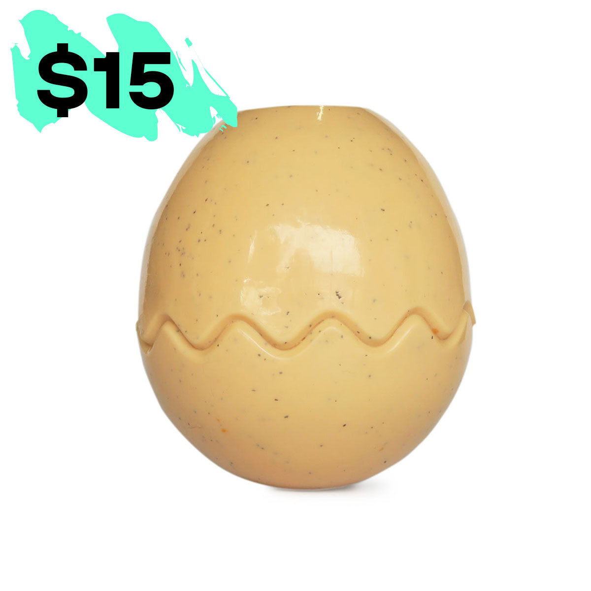 Beige Egg Rubber Food Enrichment Toy