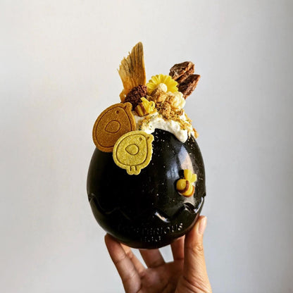 Black Egg Rubber Food Enrichment Toy