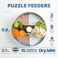 Blue Puzzle Feeder Bowl