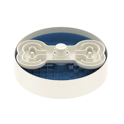 Blue Puzzle Feeder Bowl