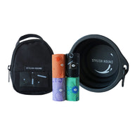 Mini Backpack + Poop Bag + Collapsible Bowl