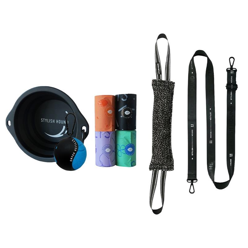 Collapsible Water Bowl + Duo Tug + Ball Holder + Tough Ball + Longer Strap + Poop Bag
