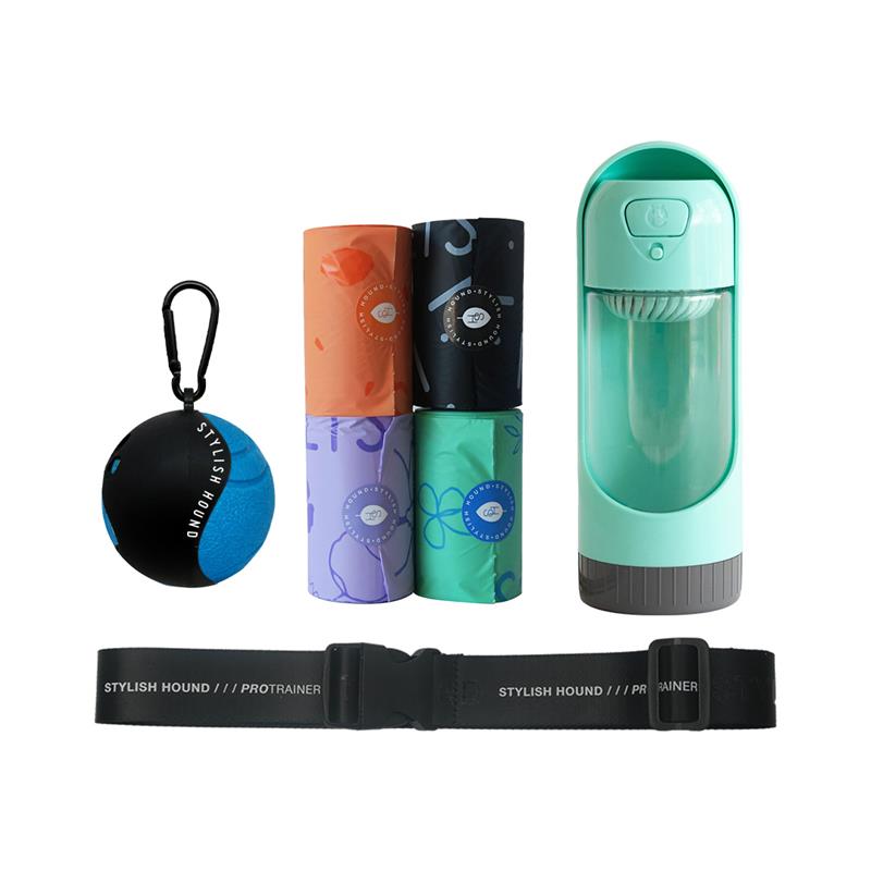 Drink Bottle + Poop Bag + Ball Holder + Tough Ball + Longer Strap