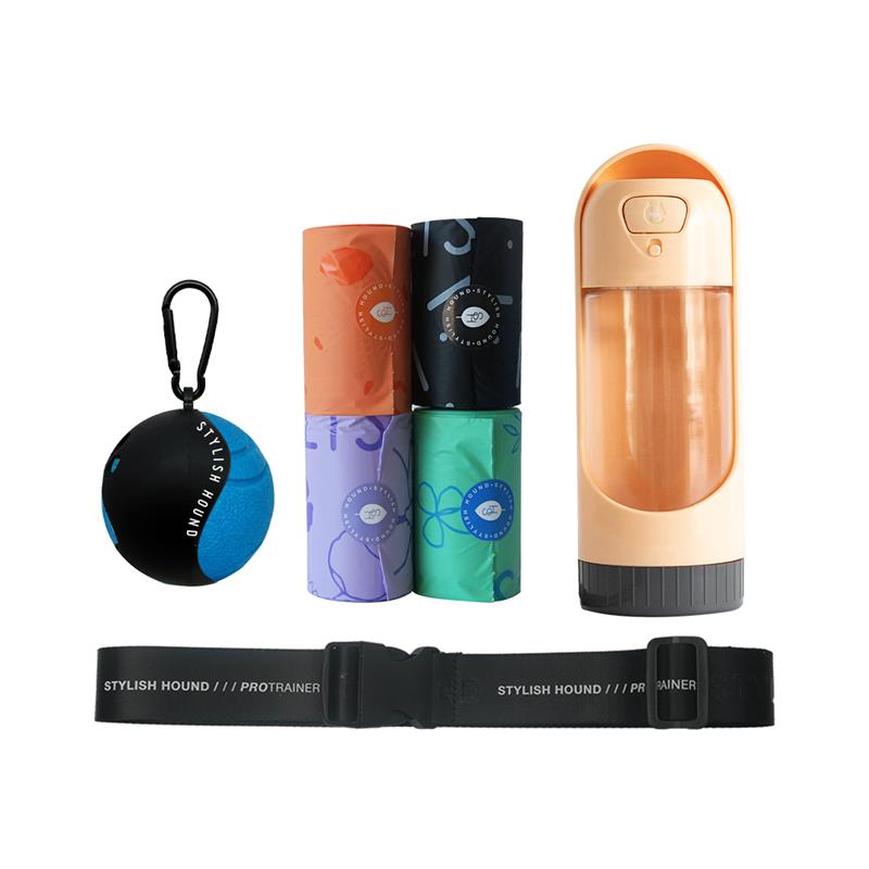 Drink Bottle + Poop Bag + Ball Holder + Tough Ball + Longer Strap