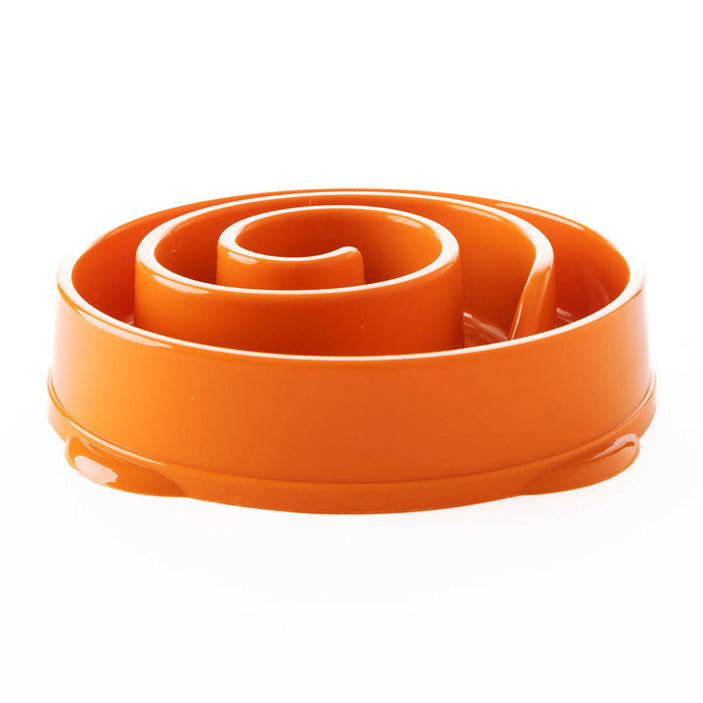 Orange Swirl Slow Feeder Bowl