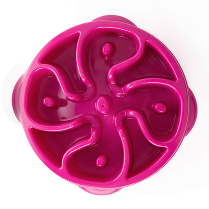 Pink Flower Slow Feeder Bowl