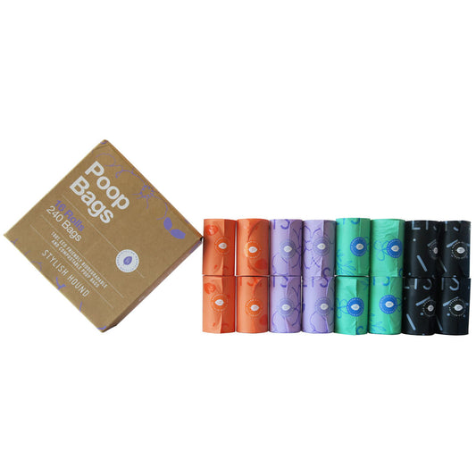 16 Rolls Compostable Biodegradable Poop Bag - 16 Rolls