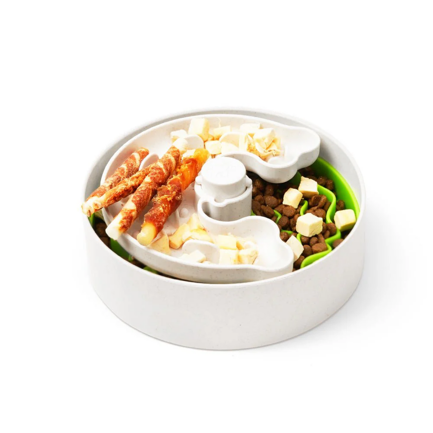 Lime Puzzle Feeder Bowl