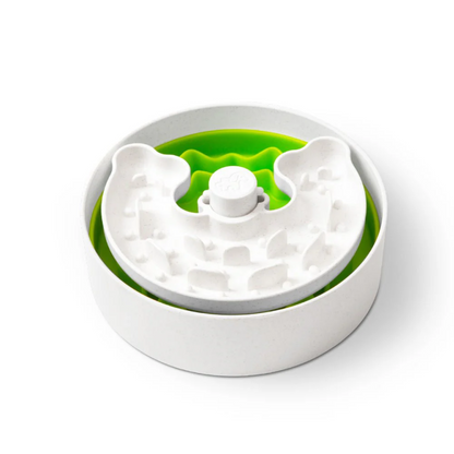 Lime Puzzle Feeder Bowl