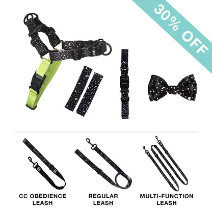 RNT No-Pull Harness + Leash + Collar + Bow Tie