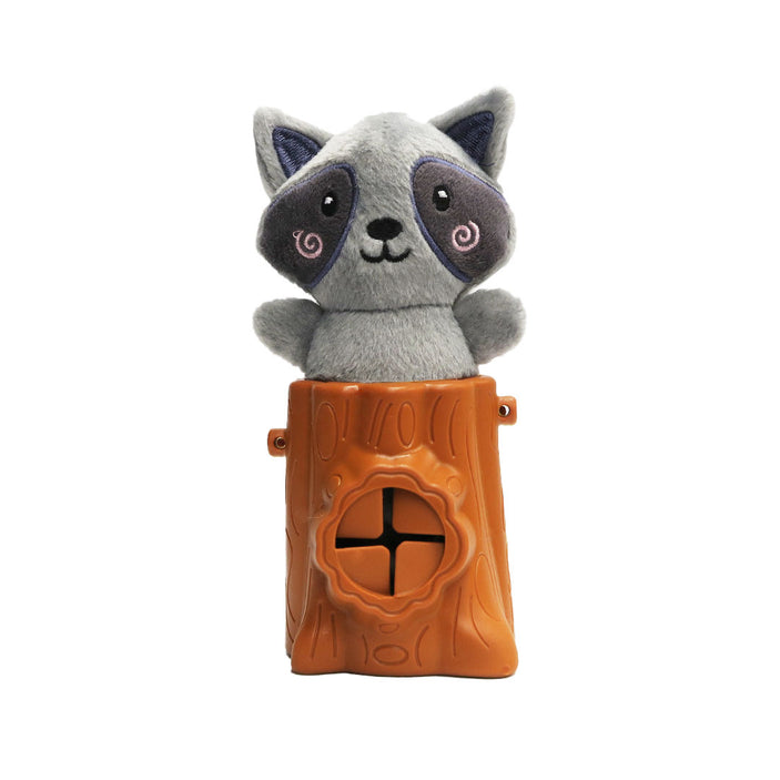 Raccoon 2in1 Soft + Rubber Toy Treat Dispenser