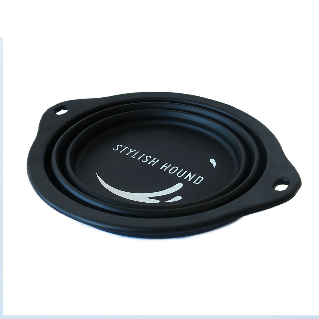 Black Collapsible Water Bowl
