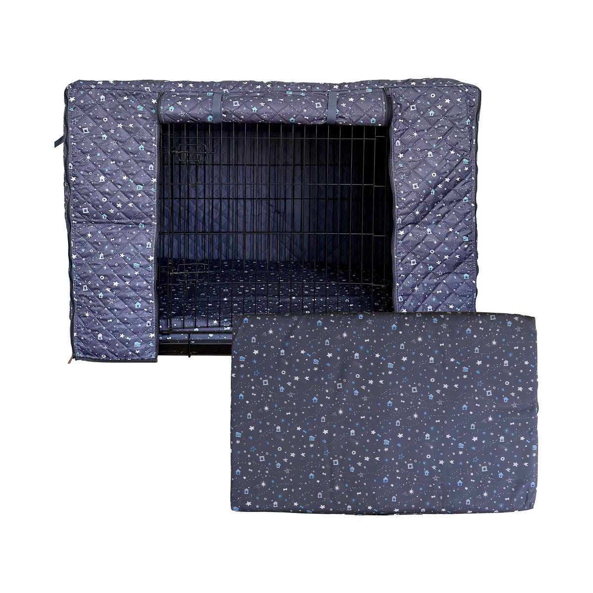 Quilted Crate Cover +  Mattress & Mattress Cover + Crate Blanket