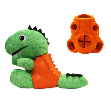 T-rex 2in1 Soft + Rubber Toy Treat Dispenser
