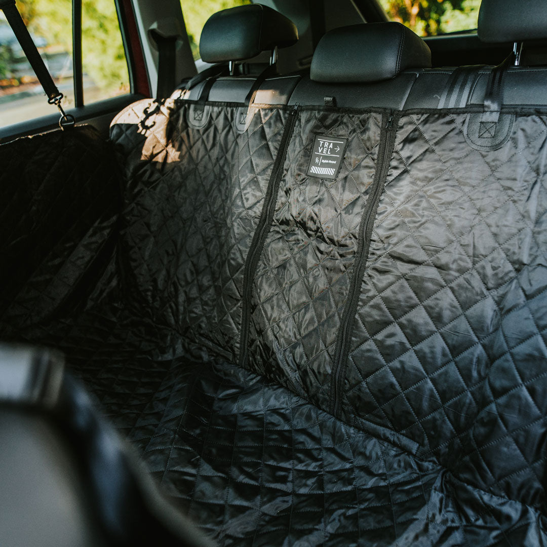 Black Back Seat Cover w Travel Bag