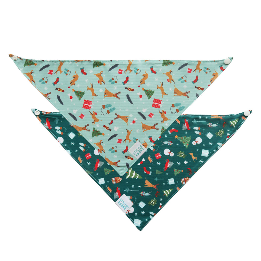Noodle Reversible Christmas Bandana