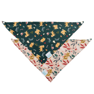 Scruffy Reversible Christmas Bandana