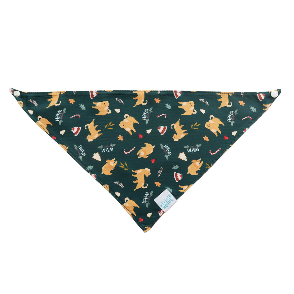 Scruffy Reversible Christmas Bandana
