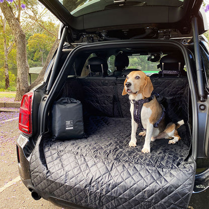 Black Car Boot Cover with Drawstring Bag