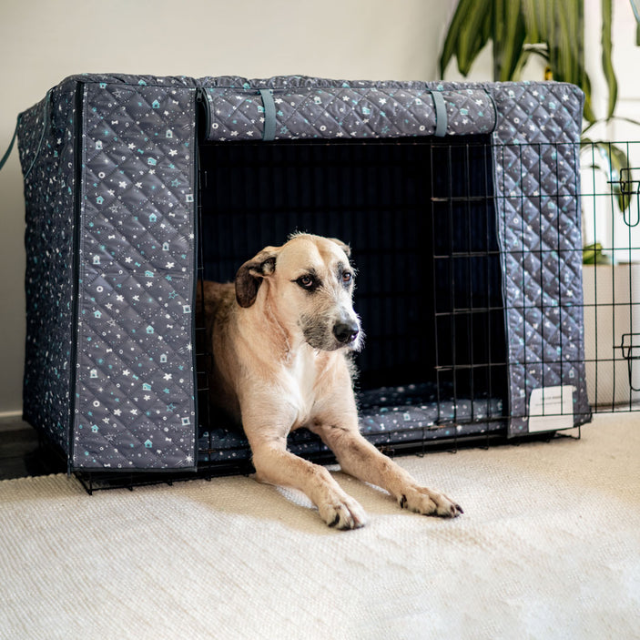 Starry Night Quilted Crate Cover